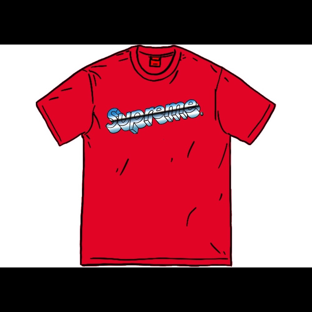 Supreme Chrome Logo tshirt NEW SOLD